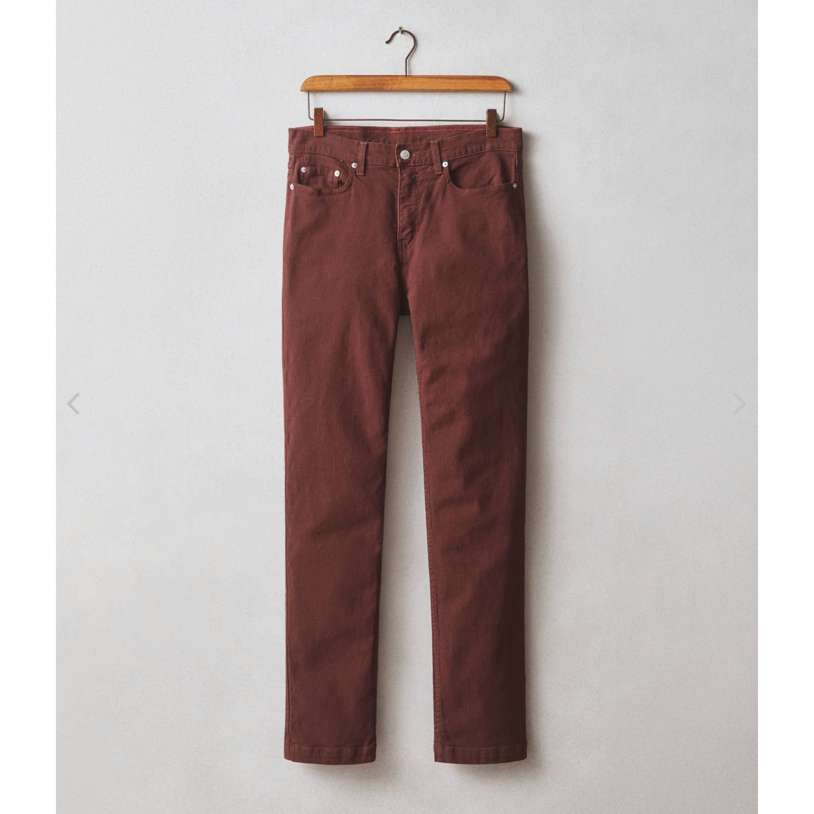 American Giant Roughneck Pants Mens 35x30 (Tag 34x32) Rum Raisin Canvas Stretch